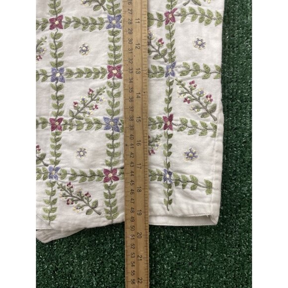 Paul Harris Floral Embroidered Top Vest Women's Size Small White Button 70s - Picture 7 of 11